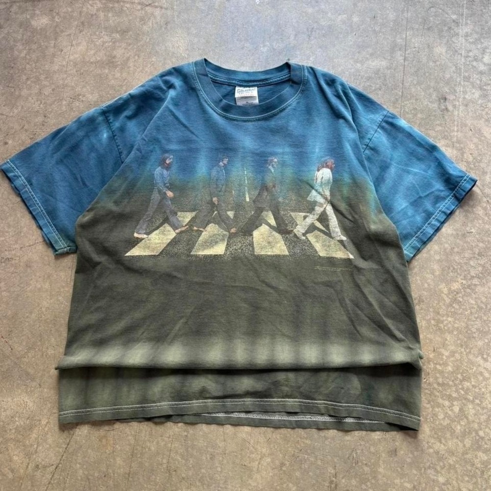 Vintage 1997 Tie Dye Abbey Road The Beatles Band Shirt Size XL
